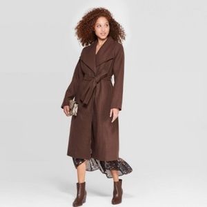 Brown pea coat  xs